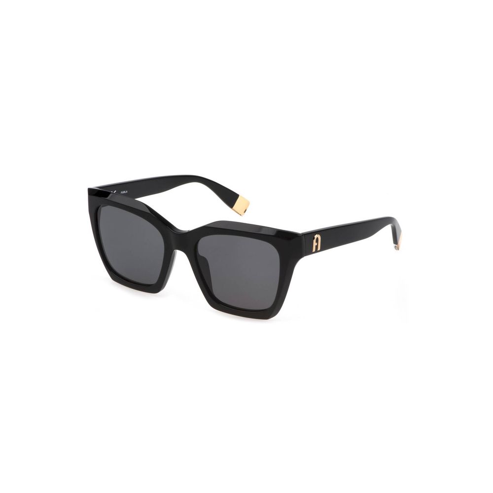 Schwarze Acetat-Sonnenbrille für Damen