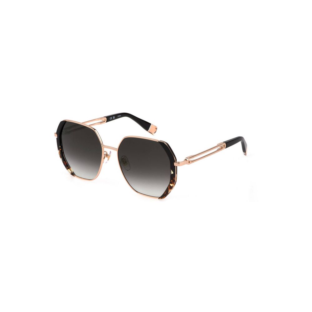 Goldfarbene Metall-Sonnenbrille für Damen