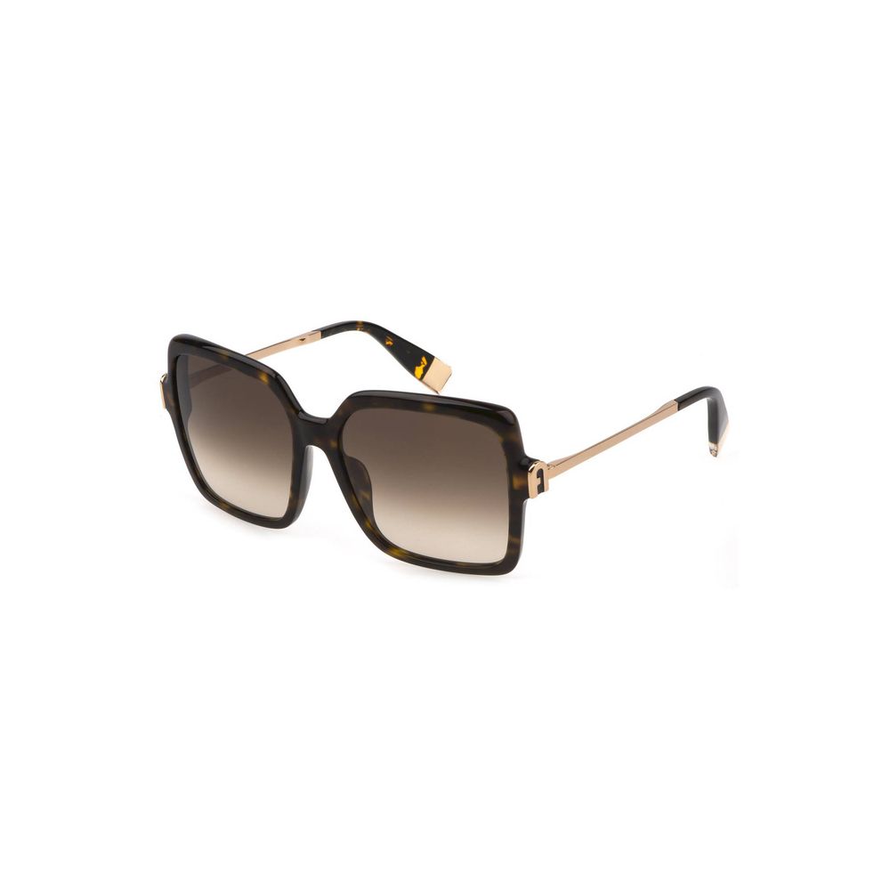 Braune Acetat-Sonnenbrille für Damen