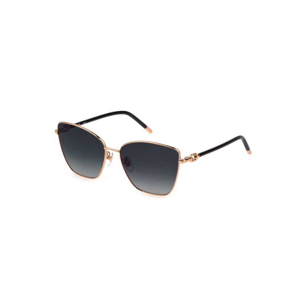 Sonnenbrille aus goldenem Metall