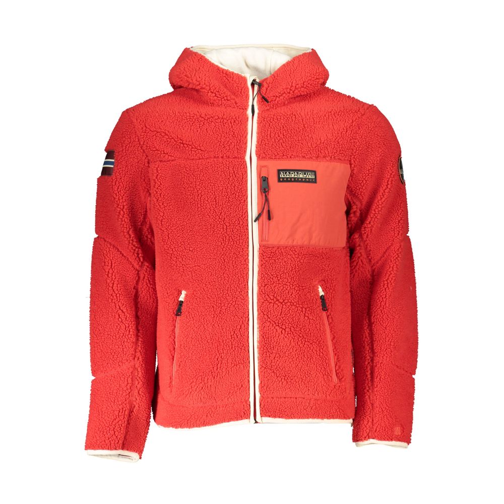 Rote Polyesterjacke