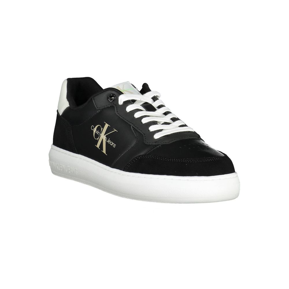 Schwarzer Polyester-Sneaker
