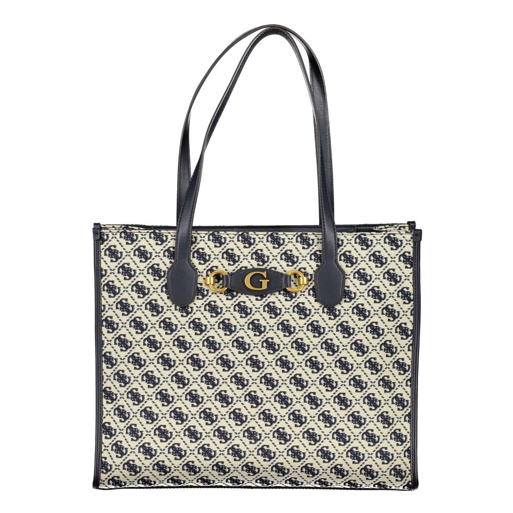 Blaue Polyester-Handtasche