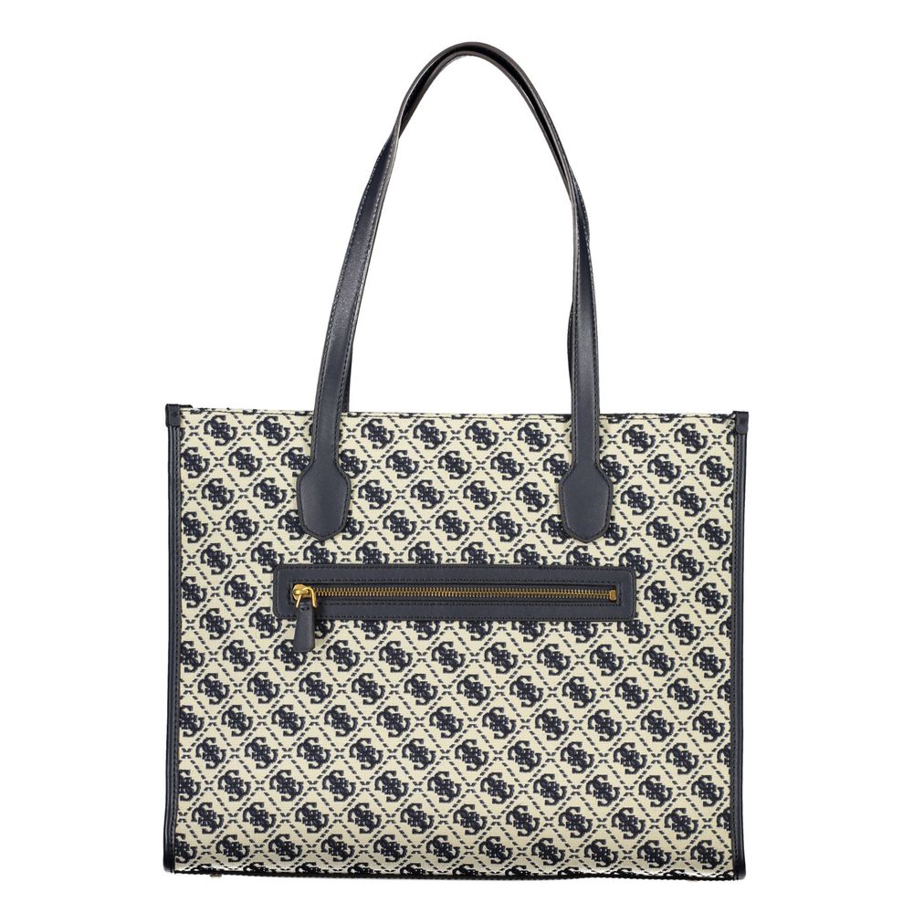 Blaue Polyester-Handtasche