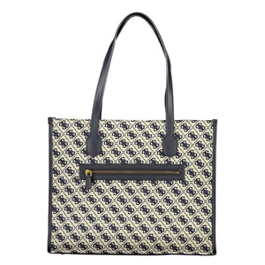 Blaue Polyester-Handtasche