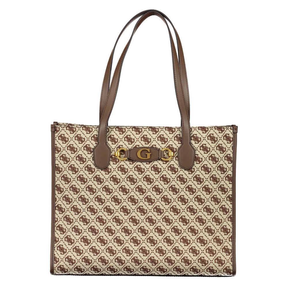 Braune Polyesterhandtasche