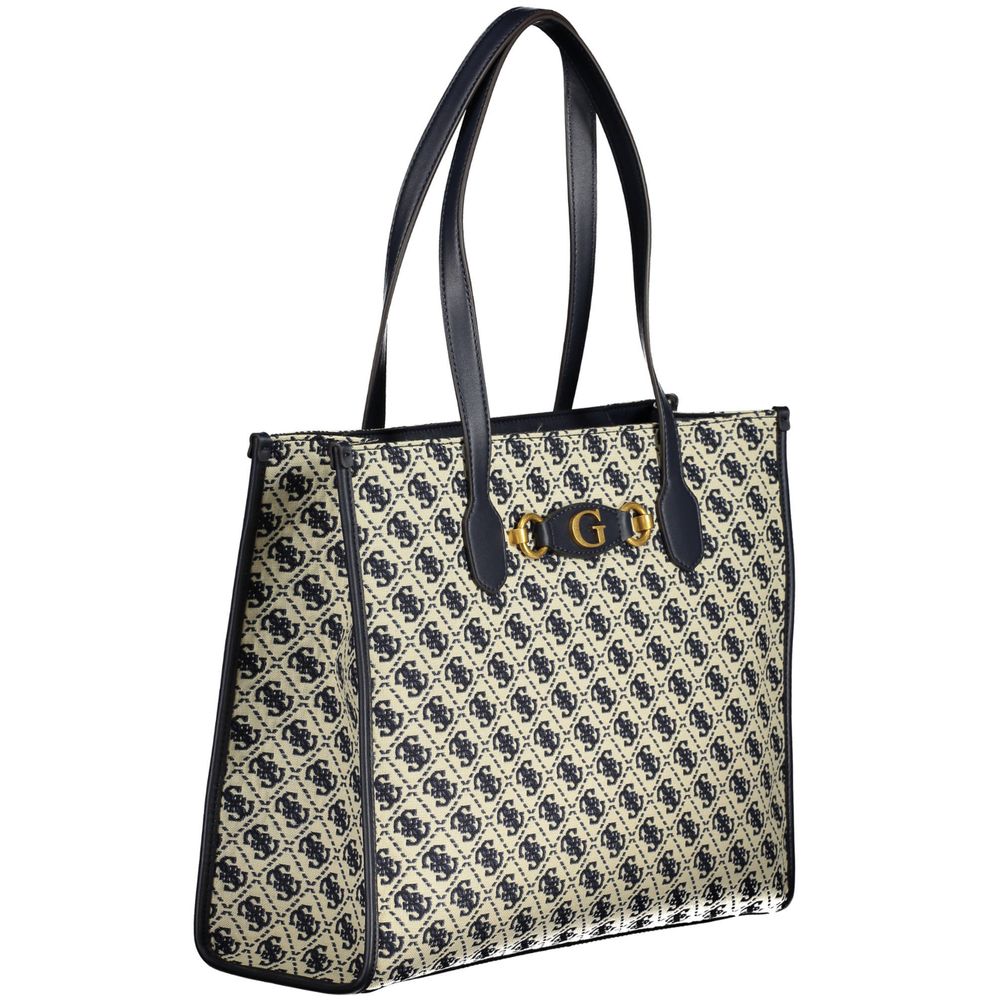 Blaue Polyester-Handtasche