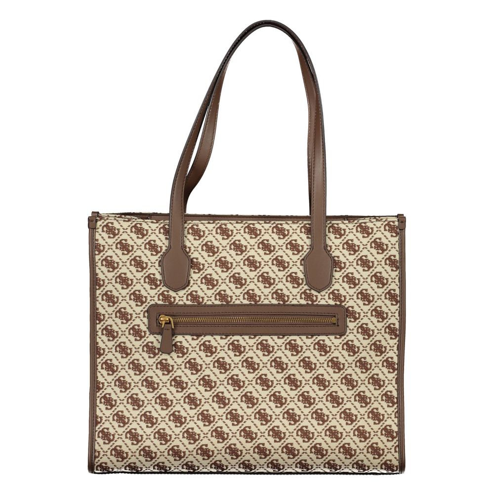 Braune Polyesterhandtasche