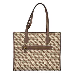 Braune Polyesterhandtasche