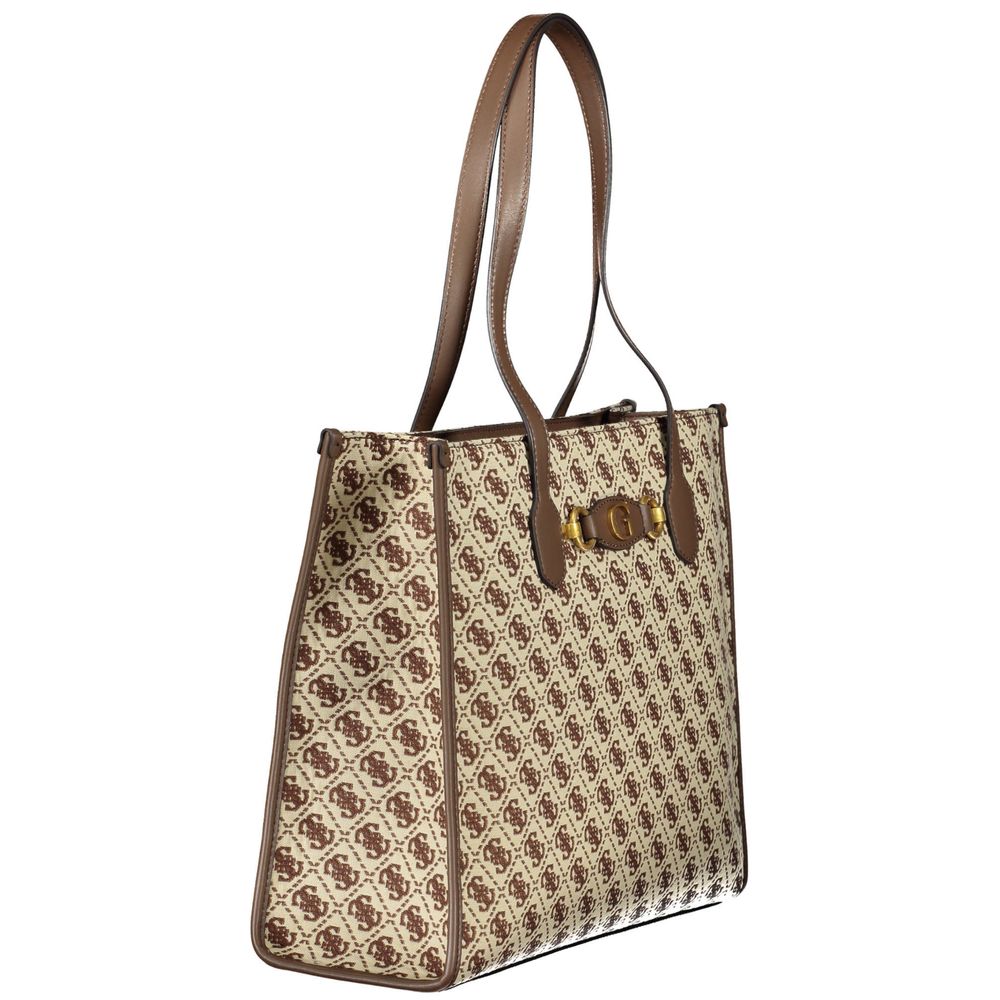 Braune Polyesterhandtasche