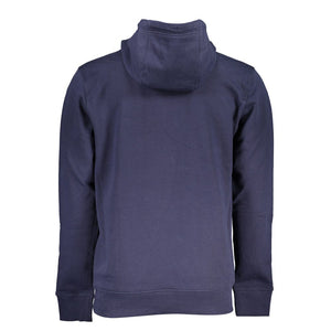 Blauer Baumwollpullover