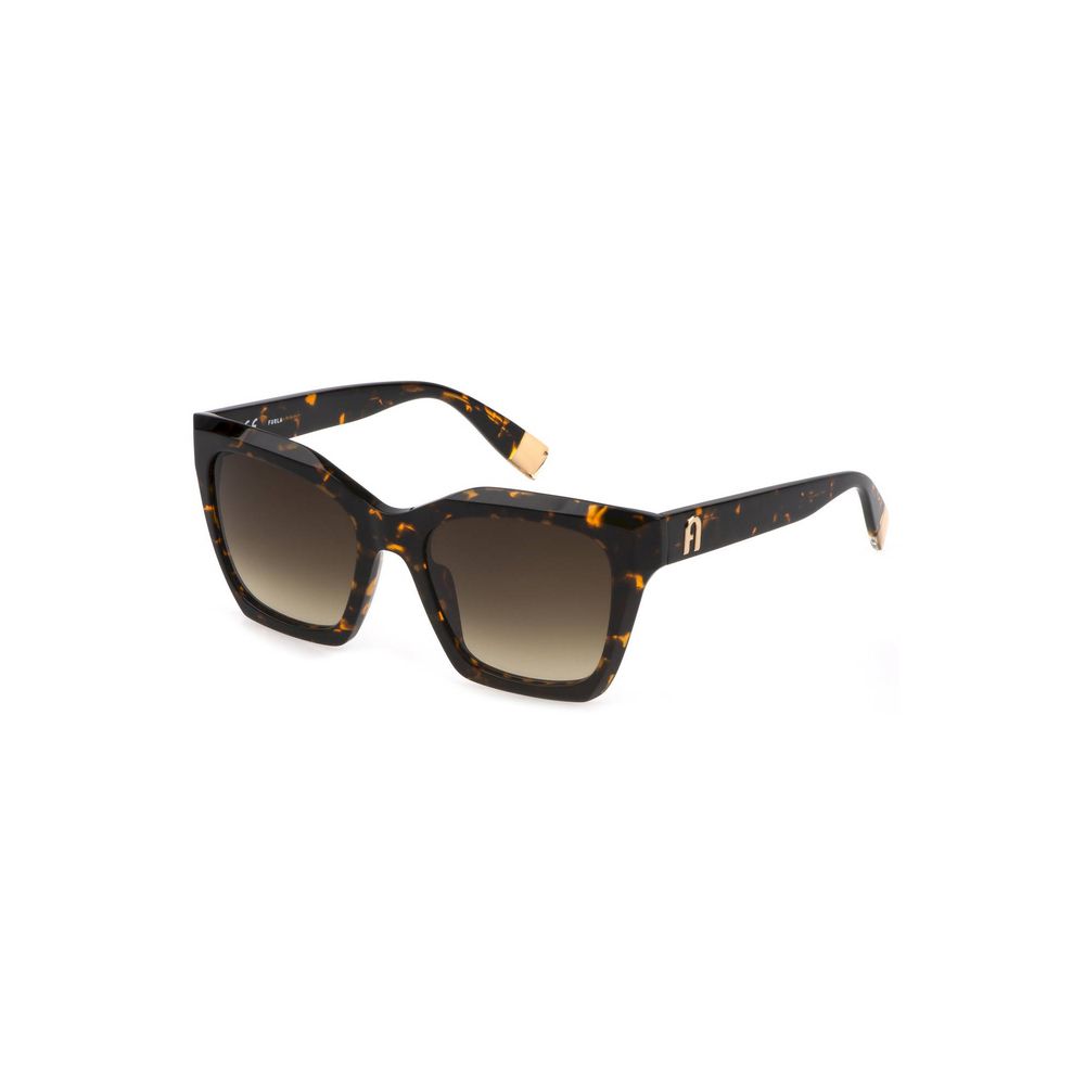 Braune Acetat-Sonnenbrille für Damen