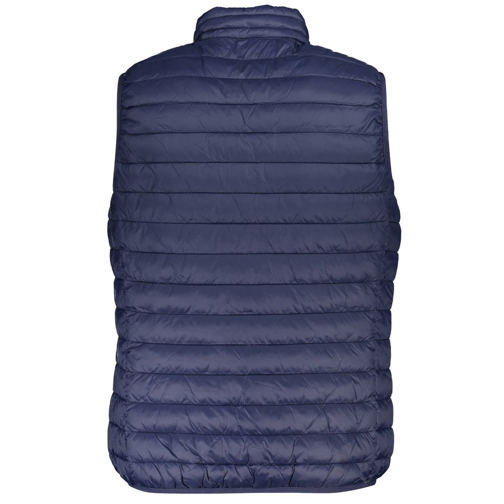 Blaue Polyesterjacke
