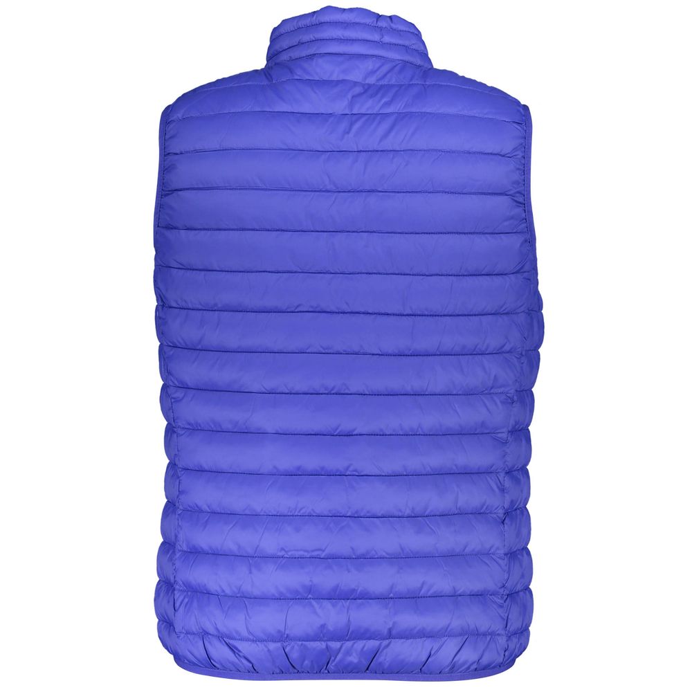Blaue Polyesterjacke