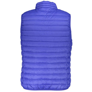 Blaue Polyesterjacke