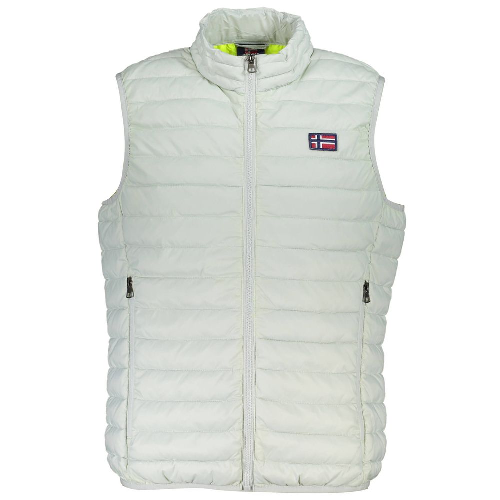 Graue Polyesterjacke