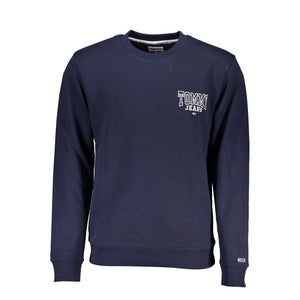 Blauer Baumwollpullover