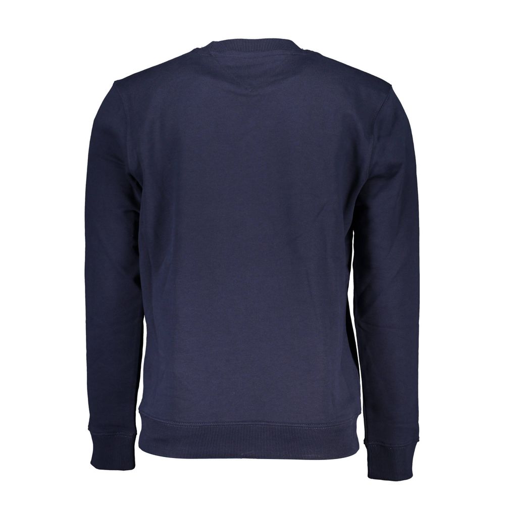 Blauer Baumwollpullover