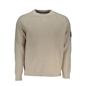 Beigefarbener Baumwollpullover
