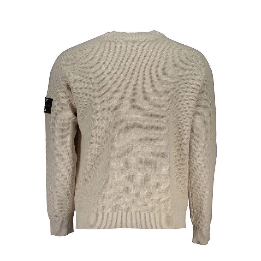 Beigefarbener Baumwollpullover