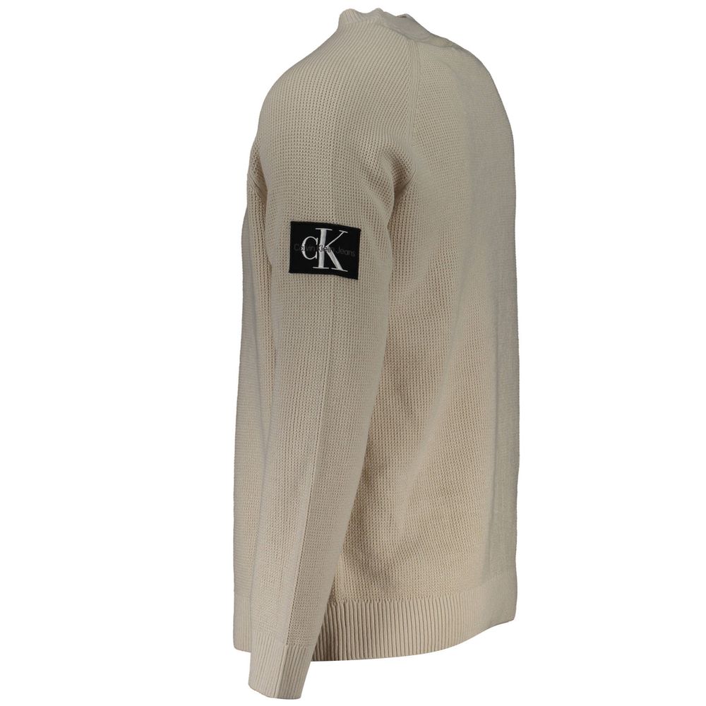 Beigefarbener Baumwollpullover