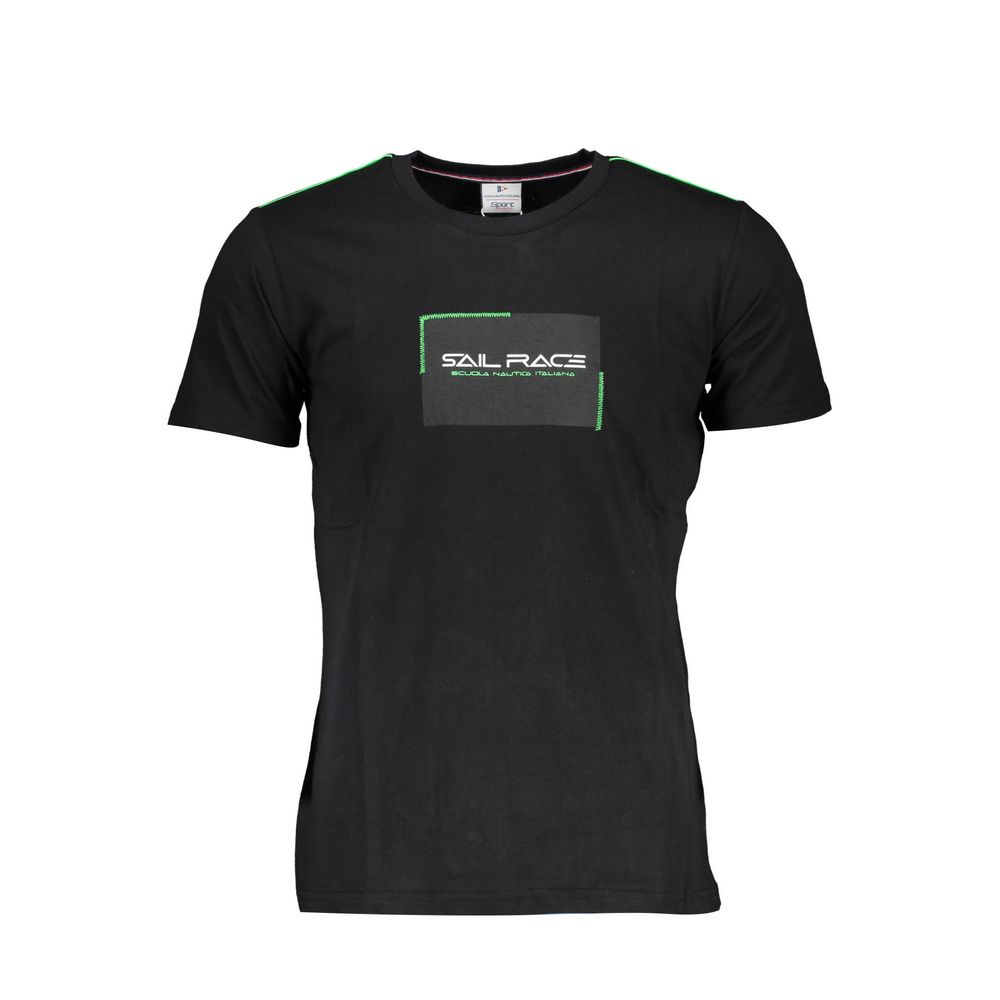 Schwarzes Baumwoll-T-Shirt