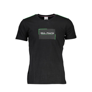 Schwarzes Baumwoll-T-Shirt