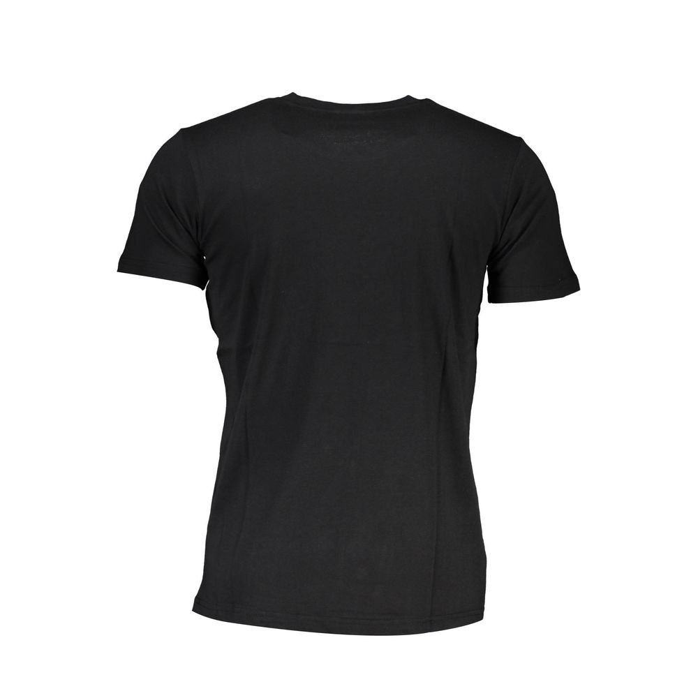 Schwarzes Baumwoll-T-Shirt
