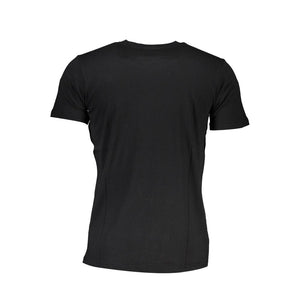 Schwarzes Baumwoll-T-Shirt