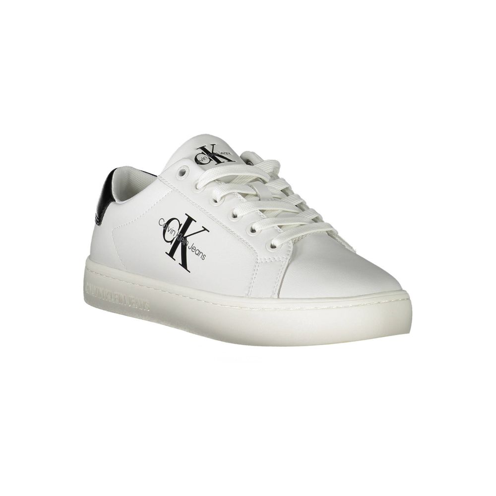 Weißer Polyester-Sneaker