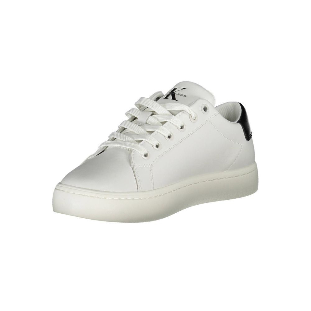 Weißer Polyester-Sneaker