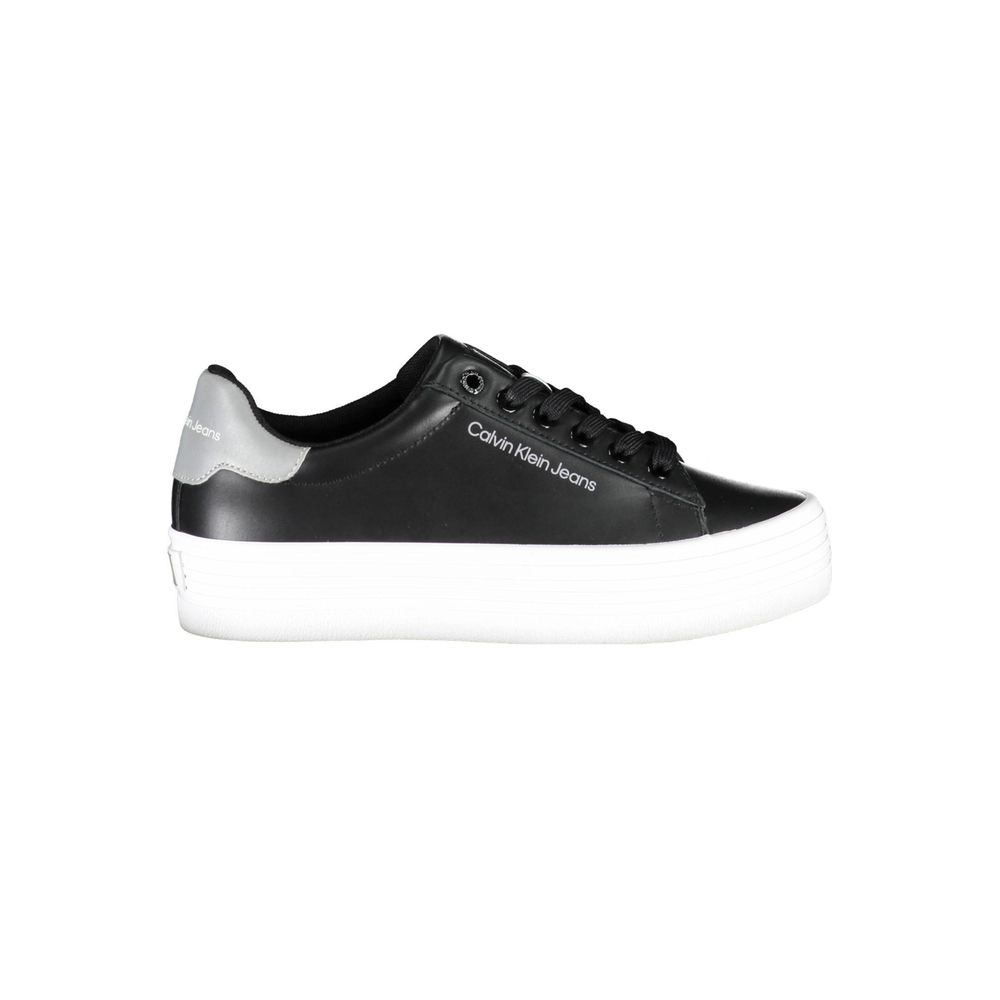 Schwarzer Polyester-Sneaker