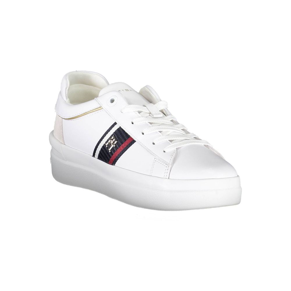 Weißer Polyester-Sneaker