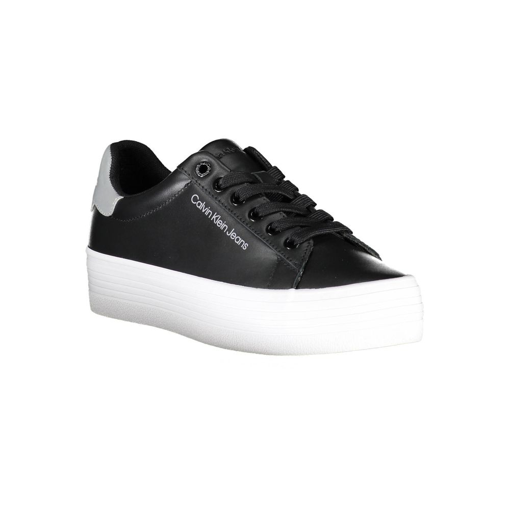 Schwarzer Polyester-Sneaker