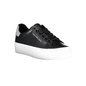 Schwarzer Polyester-Sneaker