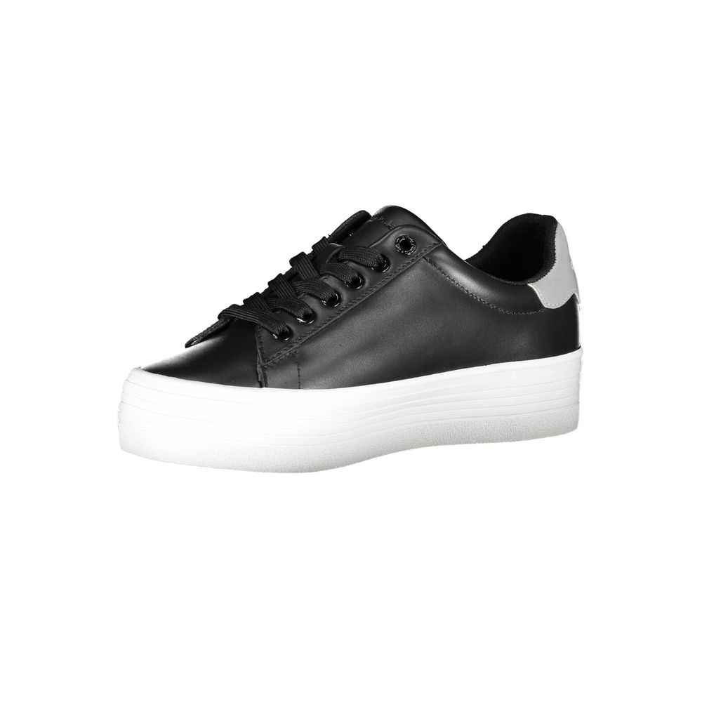Schwarzer Polyester-Sneaker