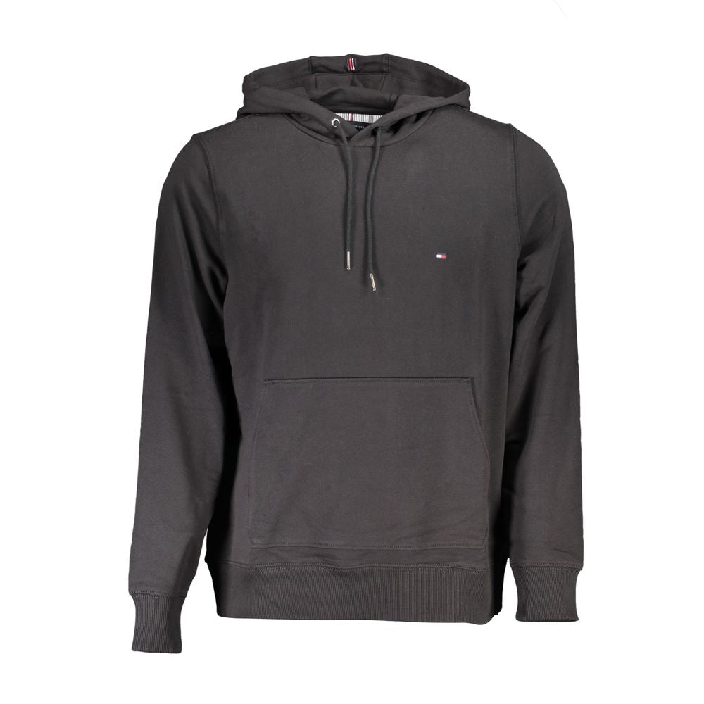 Schwarzer Baumwollpullover