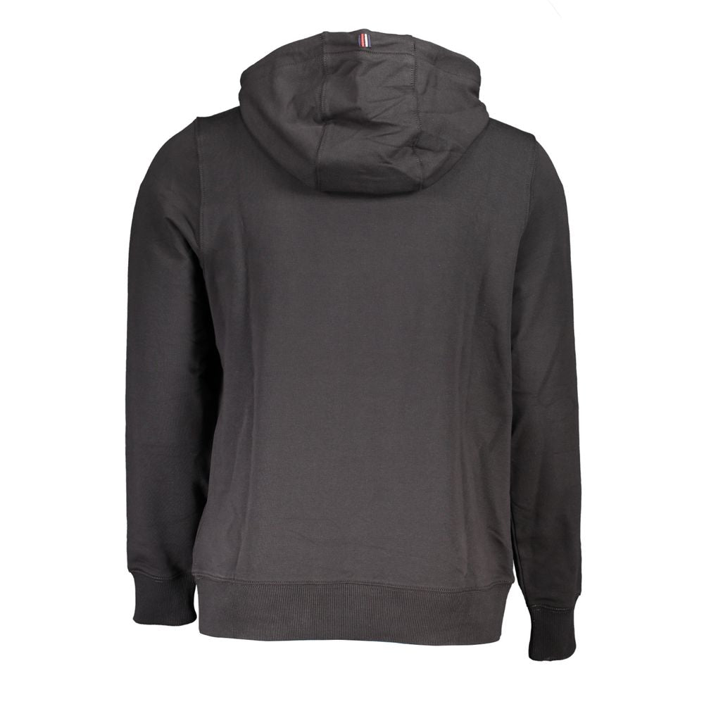 Schwarzer Baumwollpullover