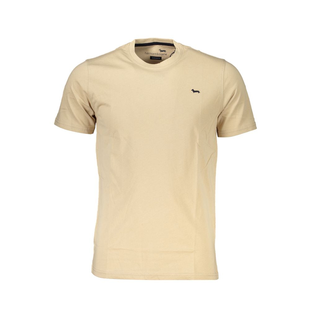 Beiges Baumwoll-T-Shirt