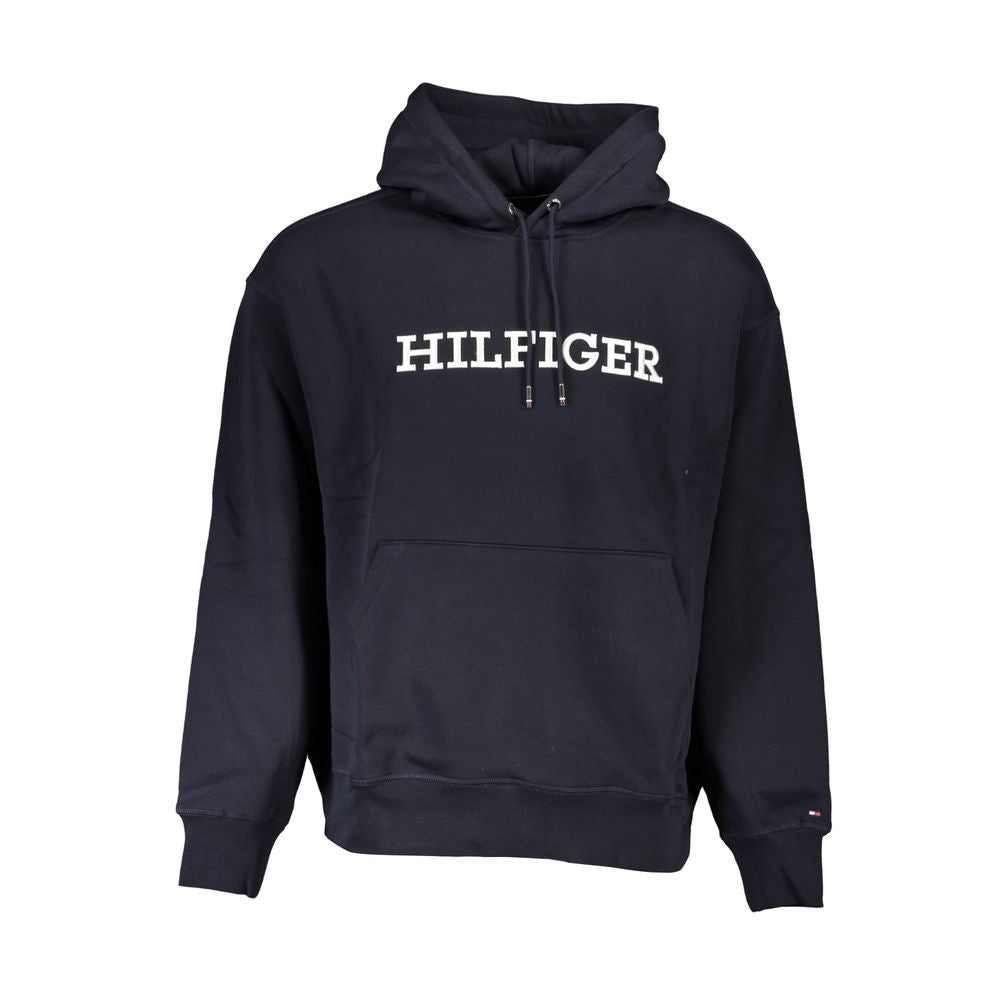 Blauer Baumwollpullover