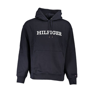 Blauer Baumwollpullover