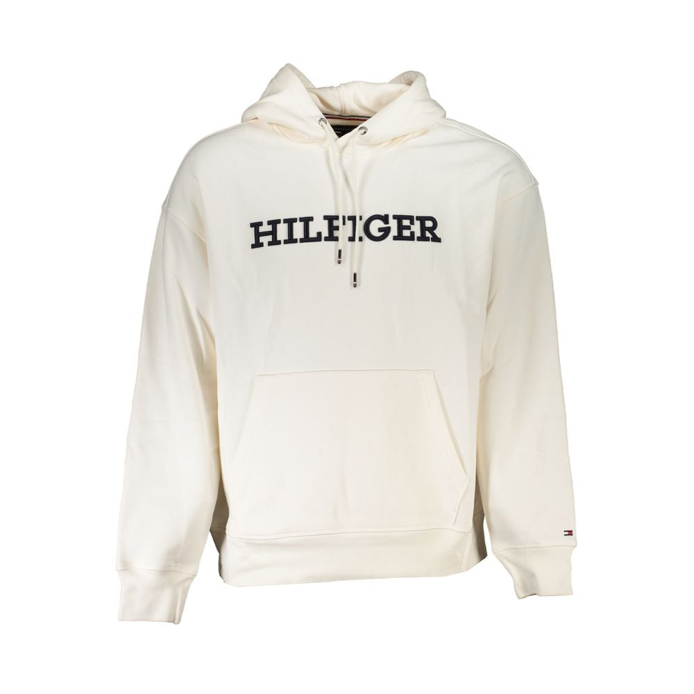 Weißer Baumwollpullover