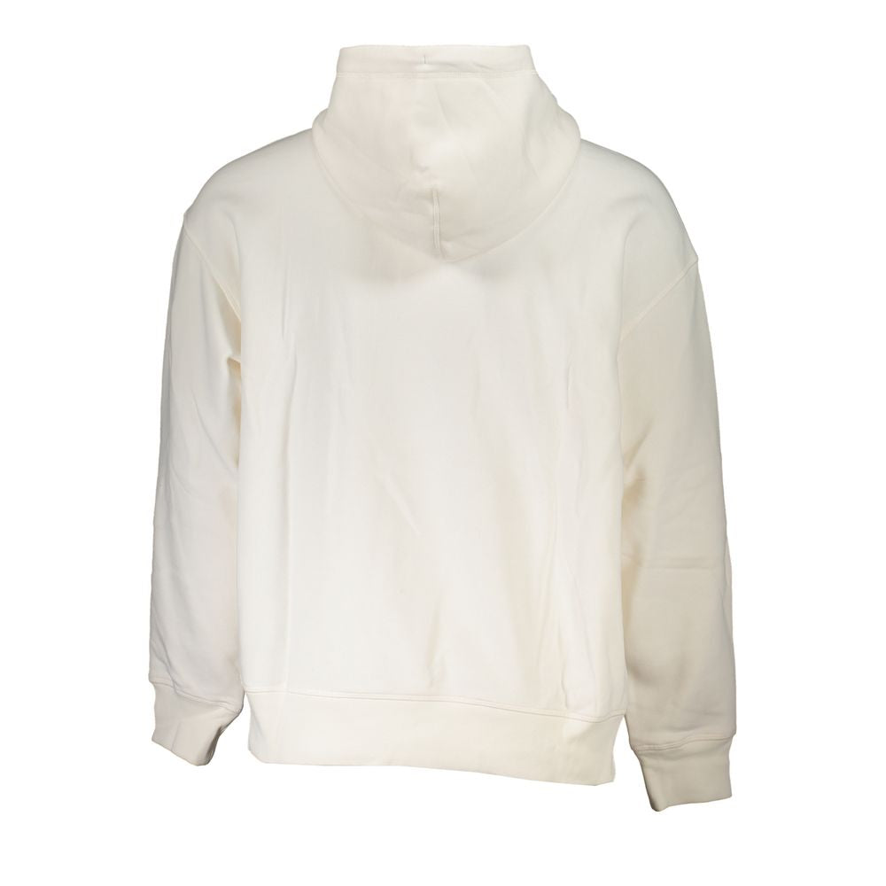 Weißer Baumwollpullover