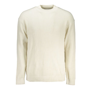 Weißer Baumwollpullover