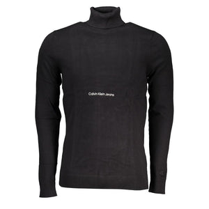 Schwarzer Baumwollpullover