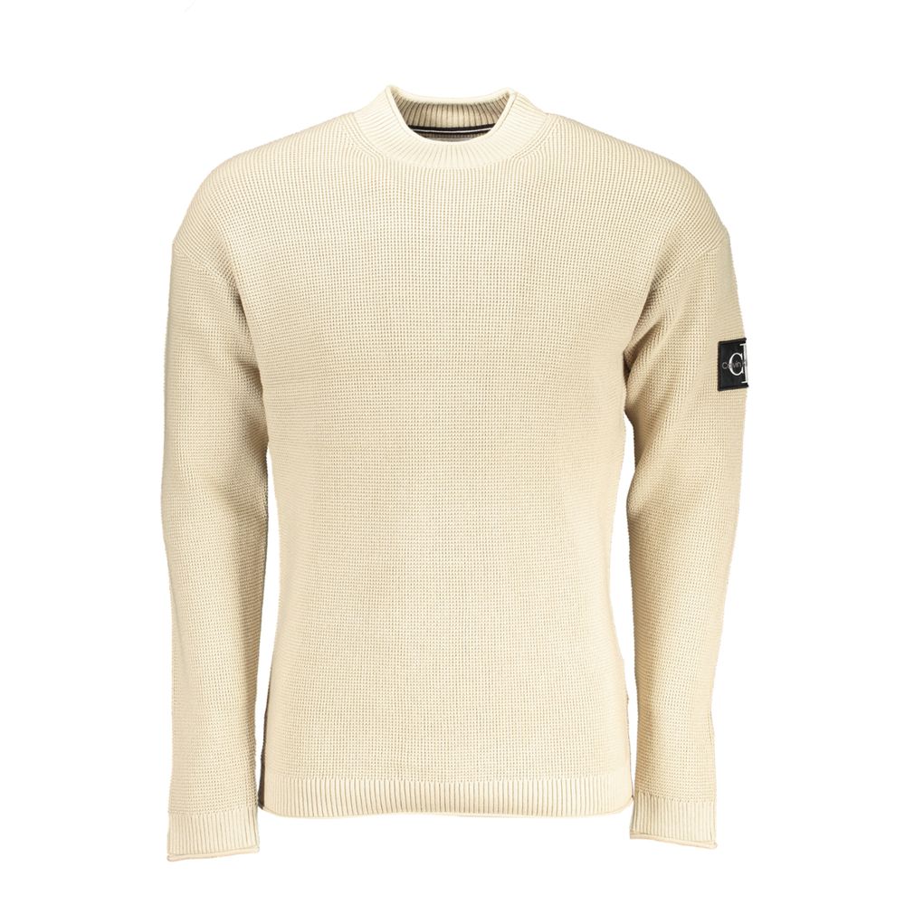 Beigefarbener Baumwollpullover