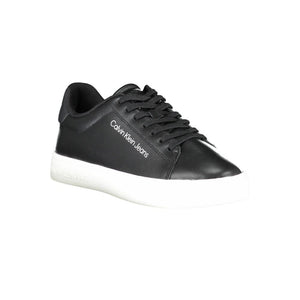 Schwarzer Polyester-Sneaker