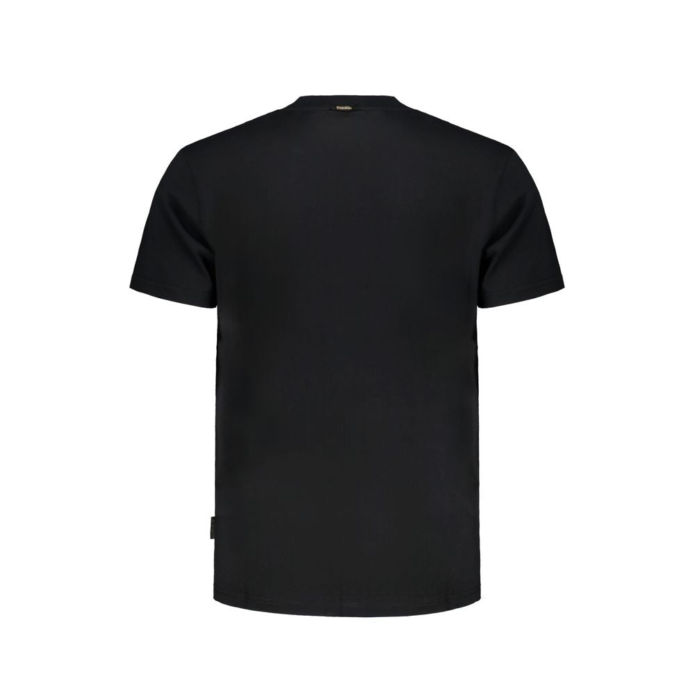 Schwarzes Baumwoll-T-Shirt