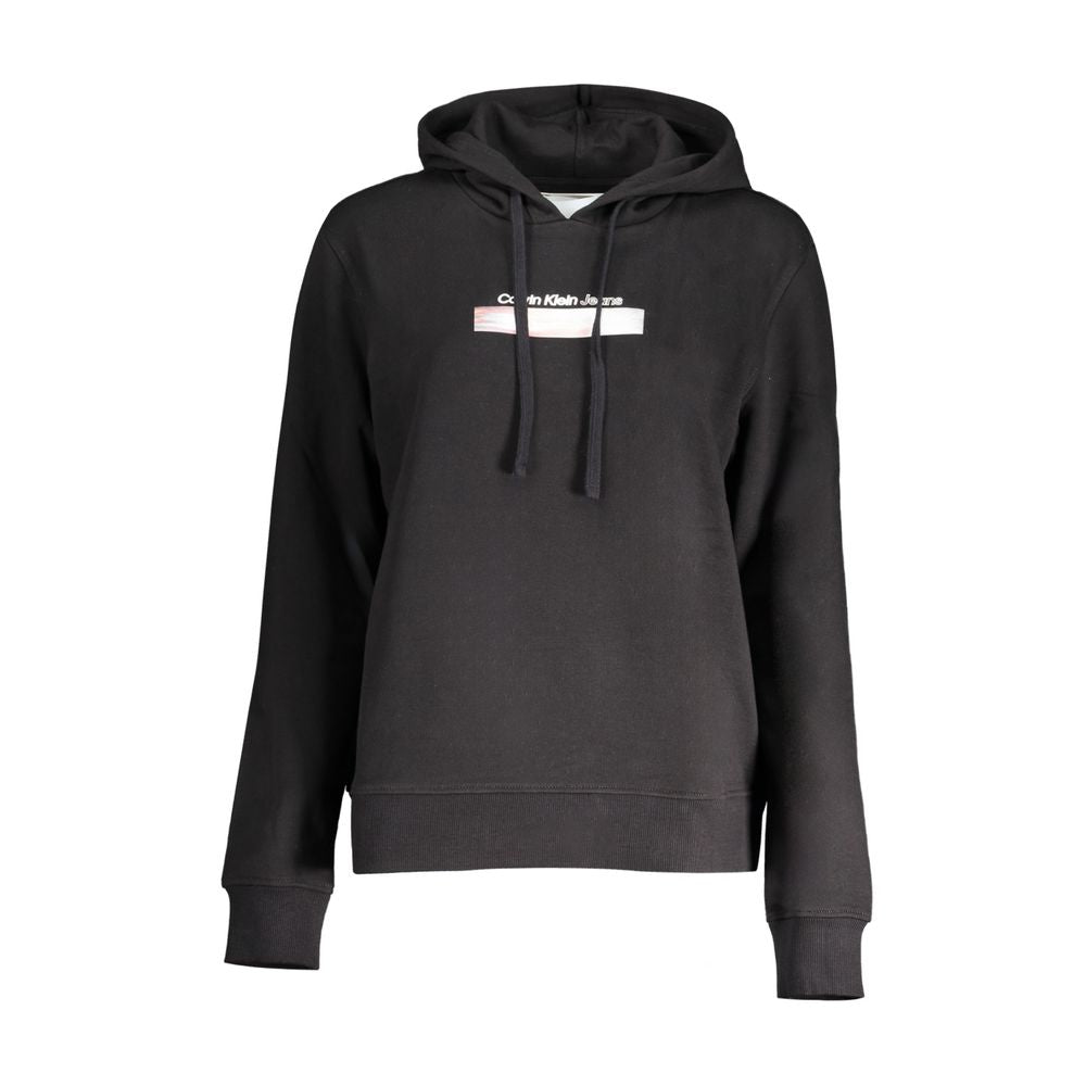 Schwarzer Baumwollpullover