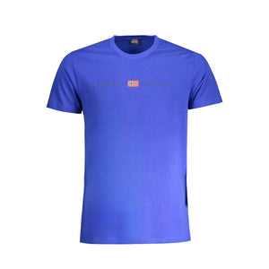 Blaues Baumwoll-T-Shirt